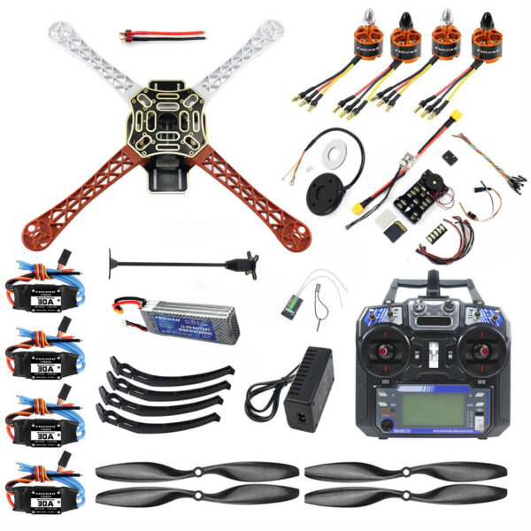 Full set of F450 quadcopter with RC and Battery