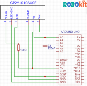 GP2Y1010AU0F-connection-arduino
